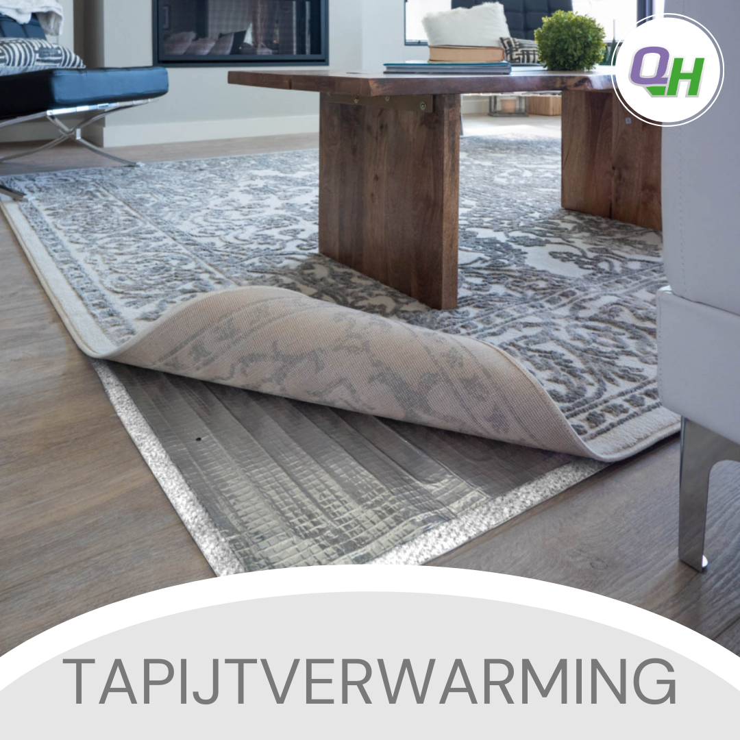 Rugbuddy tapijtverwarming 1,80 x 2,60 meter (600W) QuickheatFloor