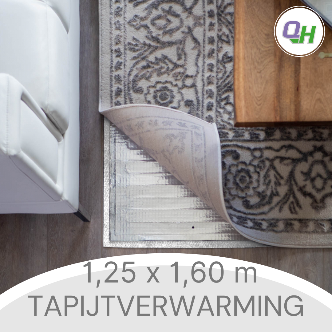 RugBuddy tapijtverwarming 1,25 x 1,60 meter (250W) QuickheatFloor