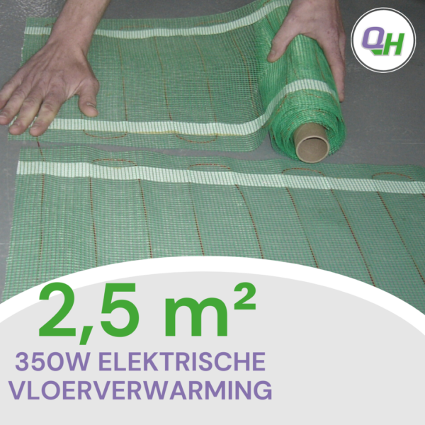 Quickheat-floor basic elektrische vloerverwarming 2,5 meter