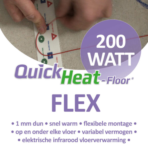 quickheat-floor elektrische vloerverwarming infrarood 200W