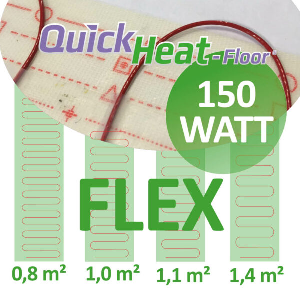 quickheat floor flex elektrische infrarood vloerverwarming 150W